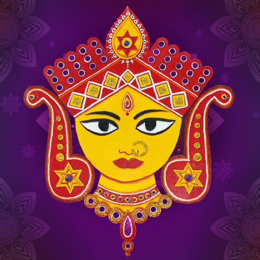 Devi Mahalaxmi Face for Navaratri Pooja Decoration DIY Kit