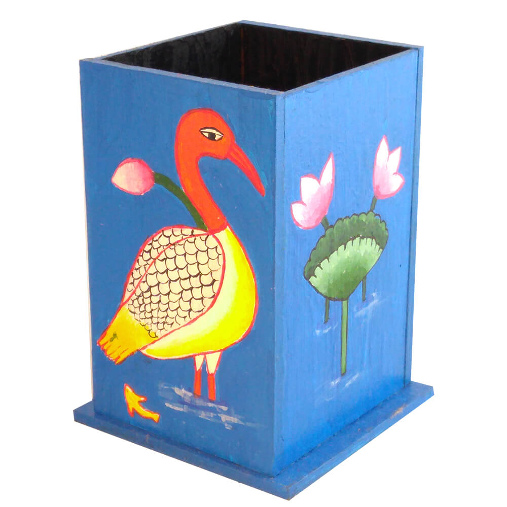 Decorative Pen Stand hand-painted with an original Pichwai Painting design!